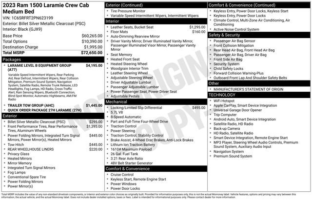 Used 2023 RAM 1500 Laramie AWD/4WD image 3