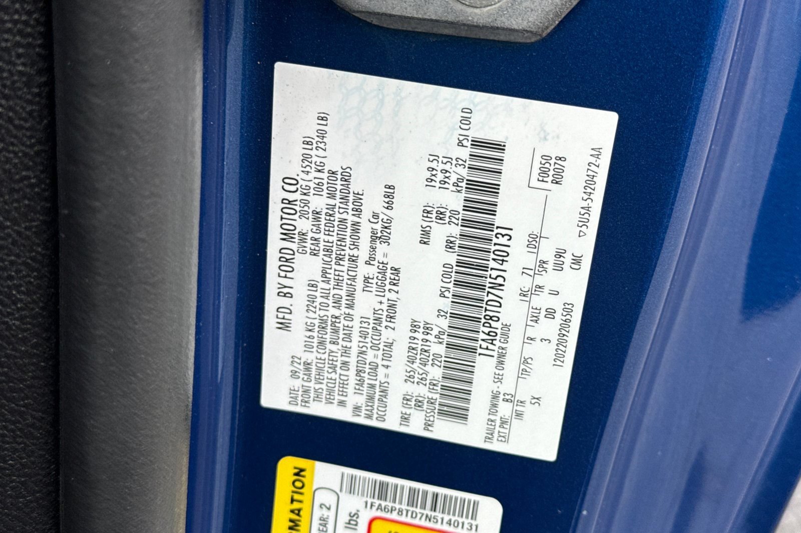 Certified 2022 Ford Mustang Premium w/ 2.3L High Performance Package RWD image 28