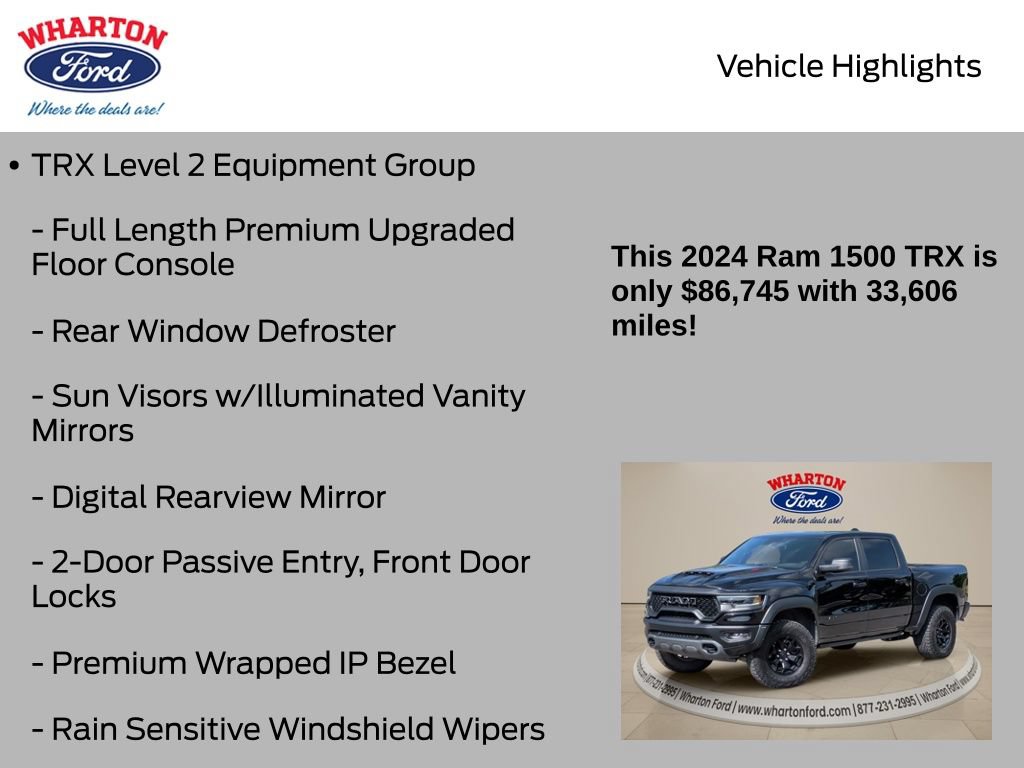 Used 2024 RAM 1500 TRX w/ TRX Level 2 Equipment Group AWD/4WD image 11