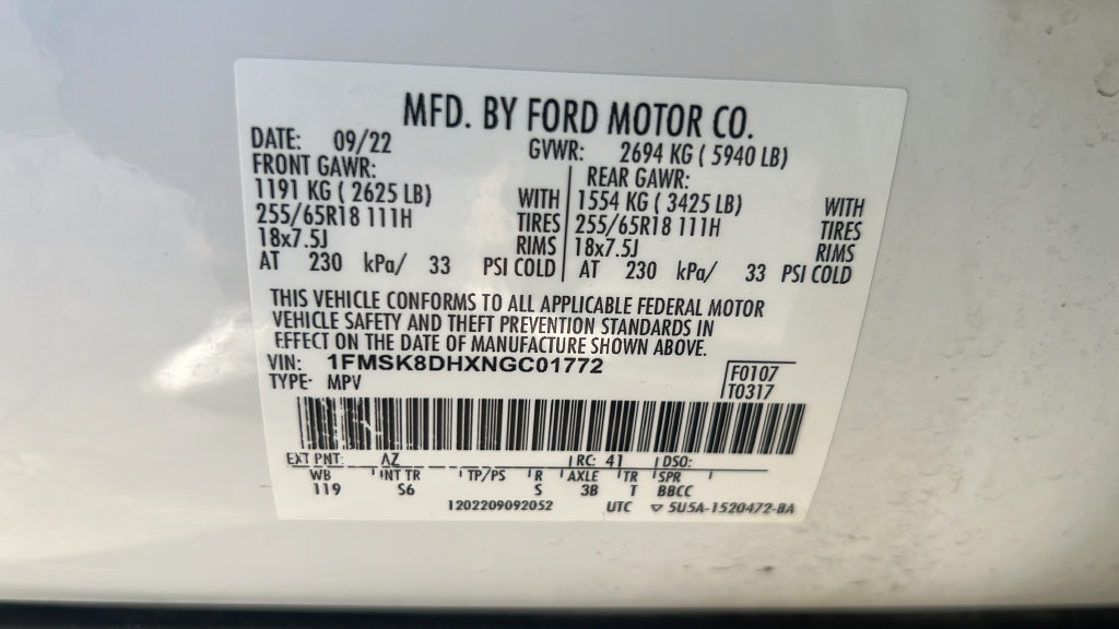 Certified 2022 Ford Explorer XLT w/ Equipment Group 202A AWD/4WD image 34