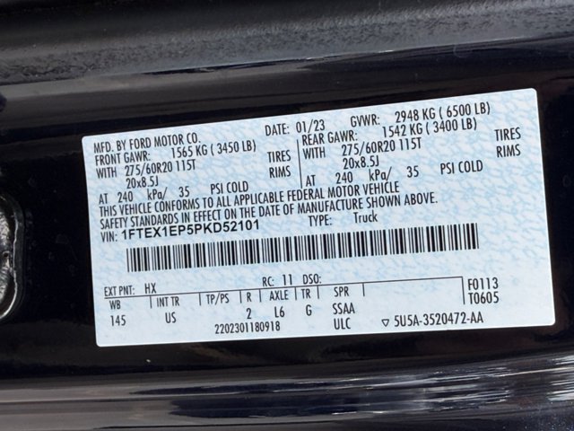 Certified 2023 Ford F150 XLT w/ Equipment Group 302A High AWD/4WD image 44