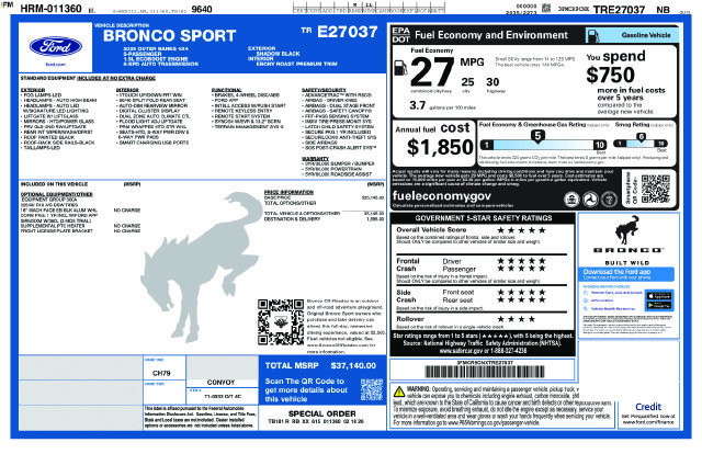 Certified 2026 Ford Bronco Sport Outer Banks AWD/4WD image 30