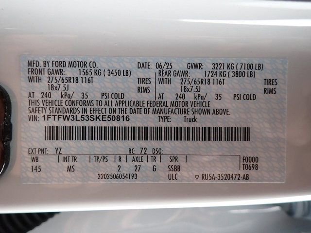 Certified 2025 Ford F150 XLT w/ Equipment Group 301A Standard AWD/4WD image 22