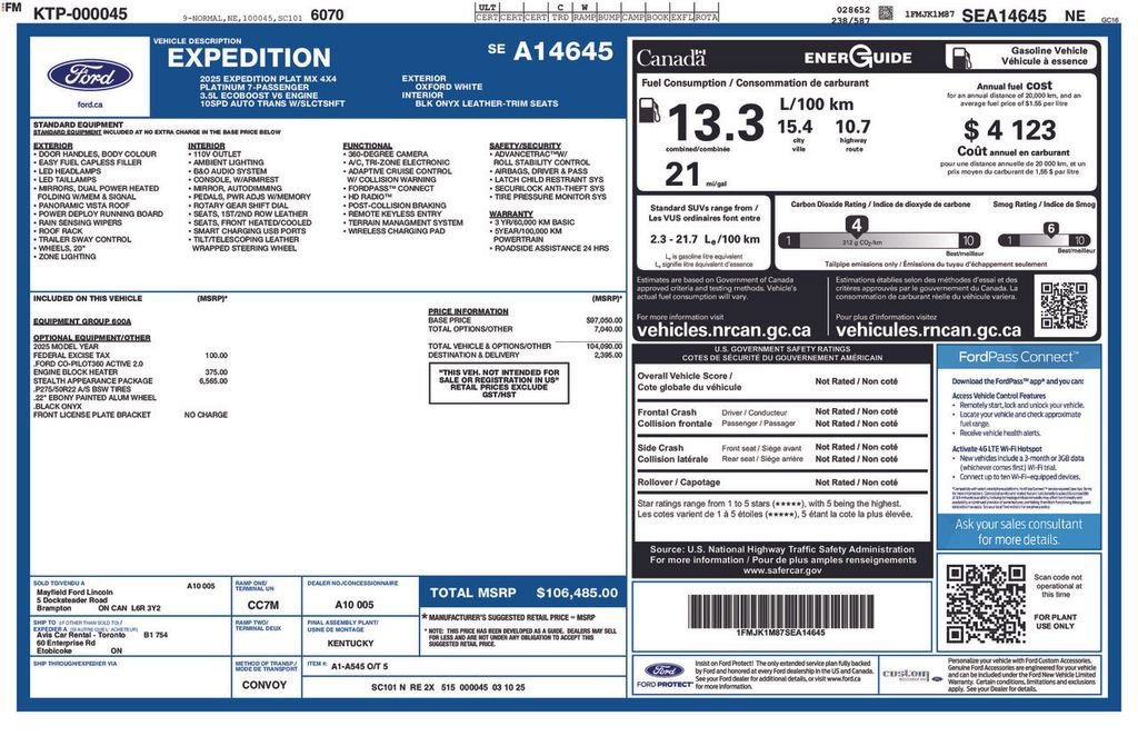 Certified 2025 Ford Expedition Max Platinum w/ Stealth Appearance Package AWD/4WD image 6