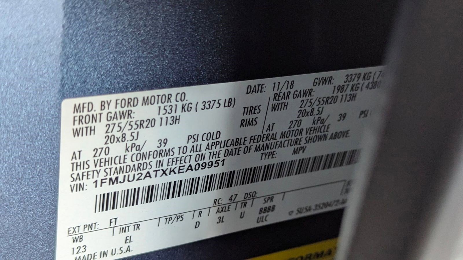 Certified 2019 Ford Expedition Limited w/ Equipment Group 301A image 20