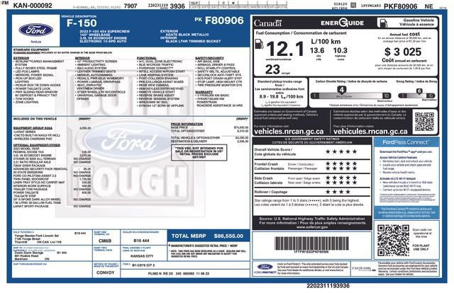 Certified 2023 Ford F150 Lariat w/ Equipment Group 502A High AWD/4WD image 36