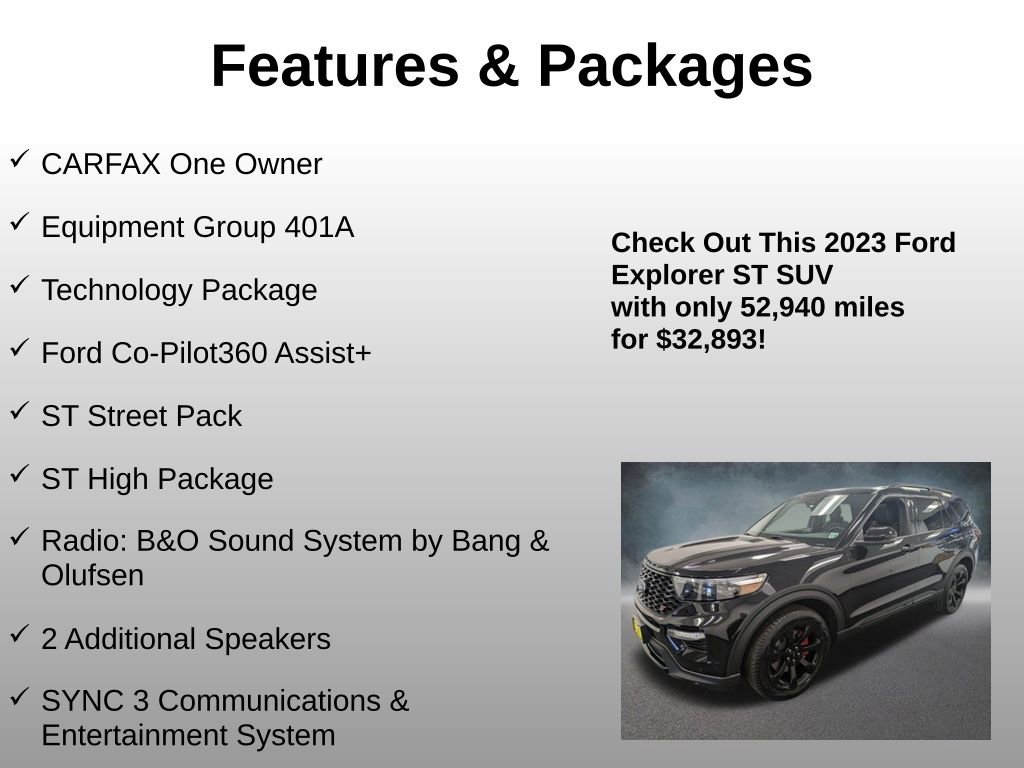 Certified 2023 Ford Explorer ST w/ Equipment Group 401A AWD/4WD image 4