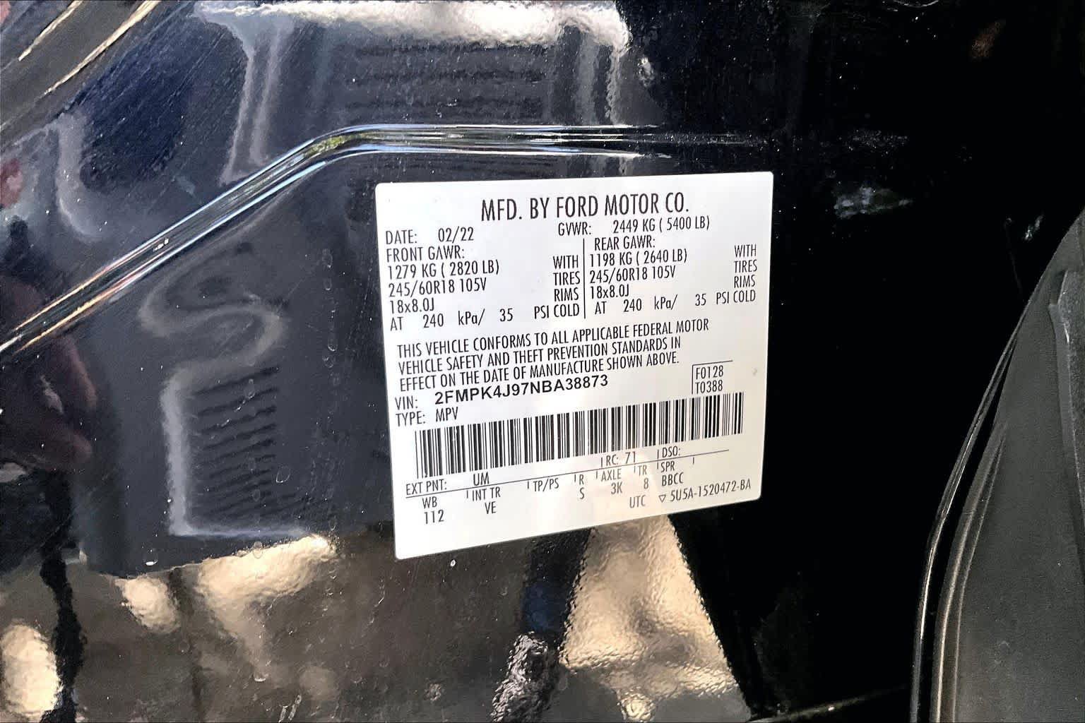 Certified 2022 Ford Edge SEL AWD/4WD image 34