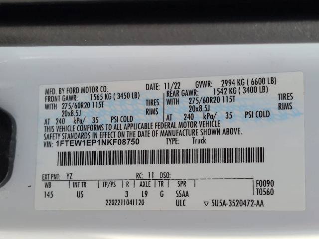 Certified 2022 Ford F150 XLT w/ Equipment Group 302A High AWD/4WD image 37