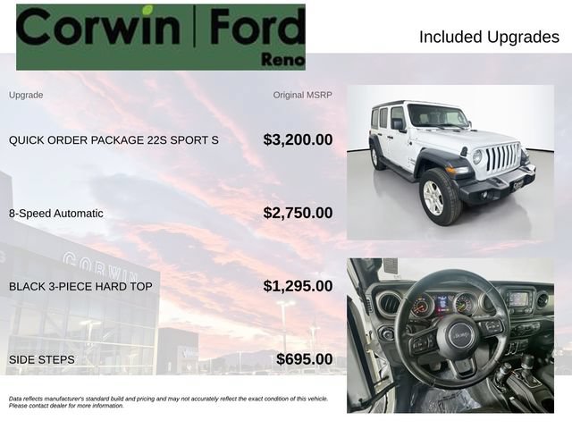 Used 2020 Jeep Wrangler Unlimited Sport S AWD/4WD image 3
