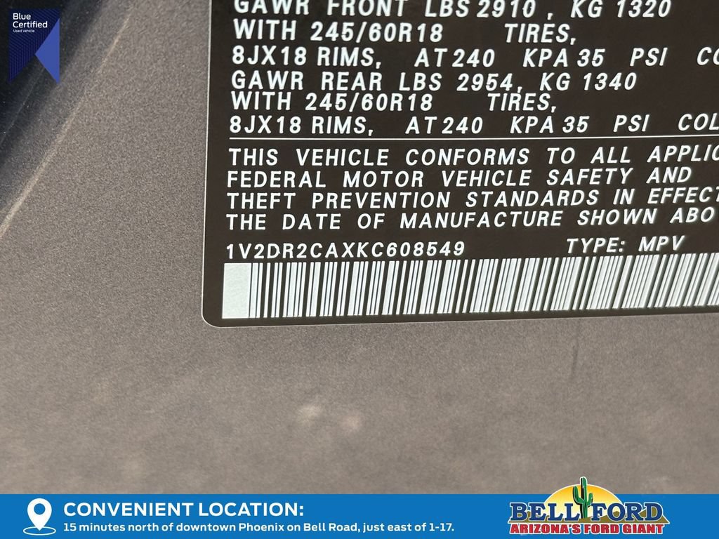 Used 2019 Volkswagen Atlas SE w/ Towing Package FWD image 36