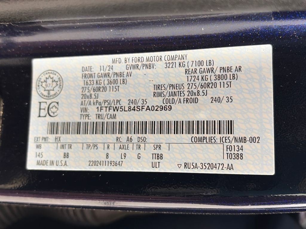 Certified 2025 Ford F150 Lariat w/ Equipment Group 502A High image 9