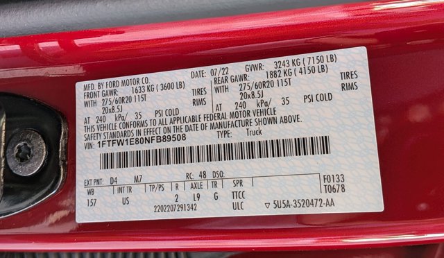 Certified 2022 Ford F150 XLT w/ Equipment Group 302A High image 33