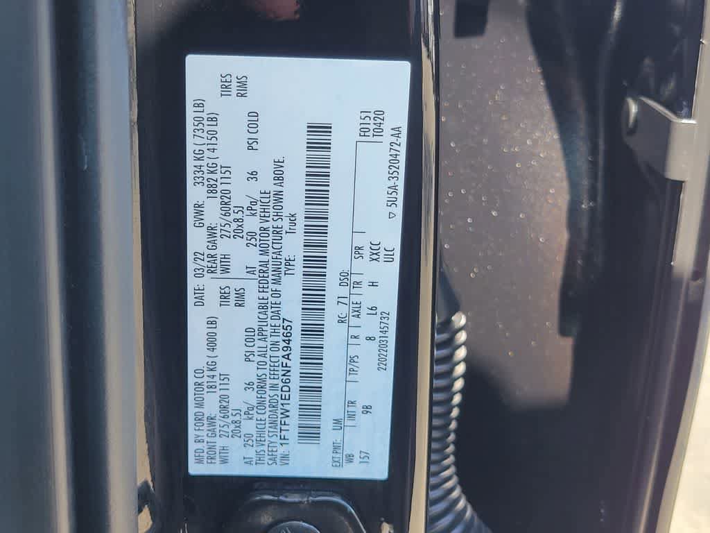 Certified 2022 Ford F150 Platinum w/ Equipment Group 701A High AWD/4WD image 16