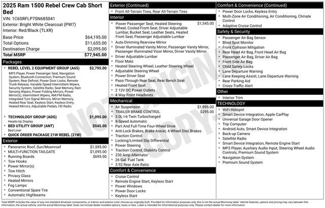 Used 2025 RAM 1500 Rebel w/ Rebel Level 2 Equipment Group AWD/4WD image 31