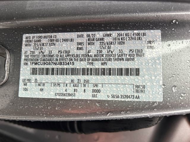 Certified 2022 Ford Escape SE w/ Convenience Package image 23