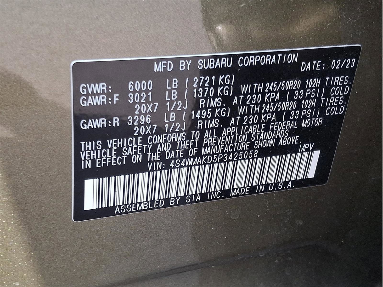 Used 2023 Subaru Ascent Onyx Edition Limited AWD/4WD image 13