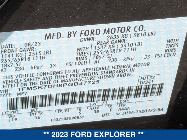 Certified 2023 Ford Explorer XLT w/ Equipment Group 202A RWD image 23