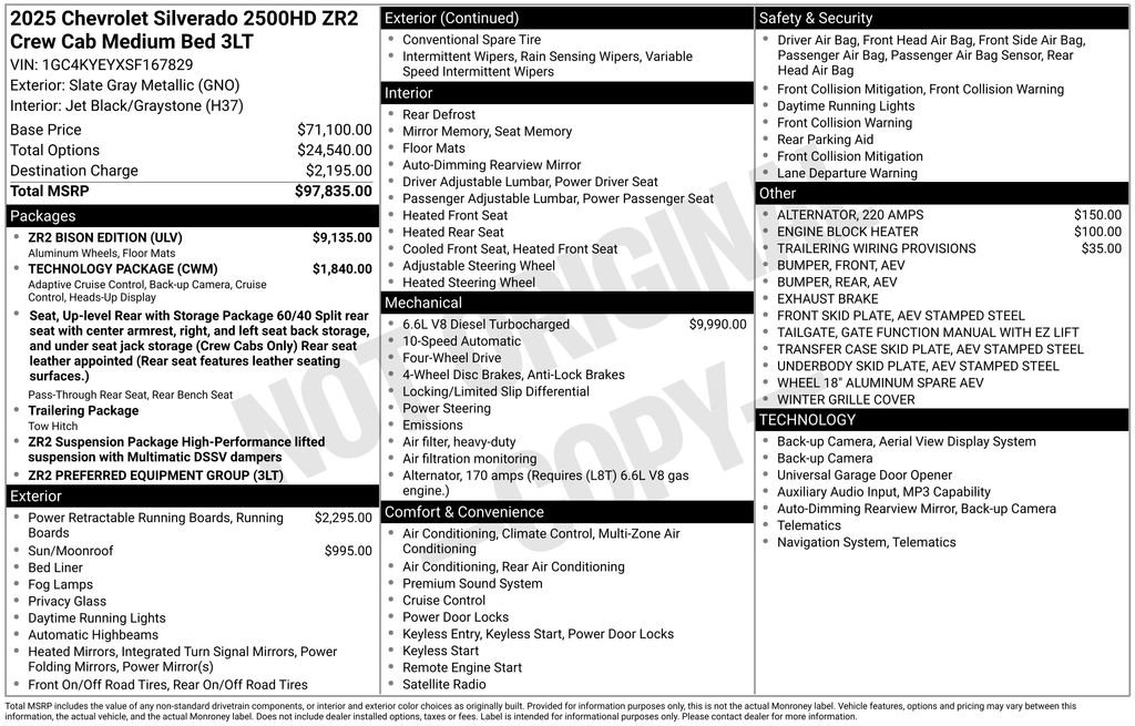 Used 2025 Chevrolet Silverado 2500 ZR2 w/ ZR2 Bison Edition AWD/4WD image 8