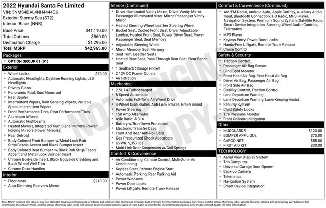 Used 2022 Hyundai Santa Fe Limited image 36