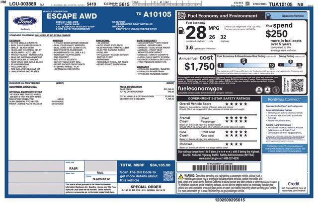 Certified 2026 Ford Escape ST-Line AWD/4WD image 23