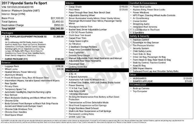 Used 2017 Hyundai Santa Fe Sport image 29