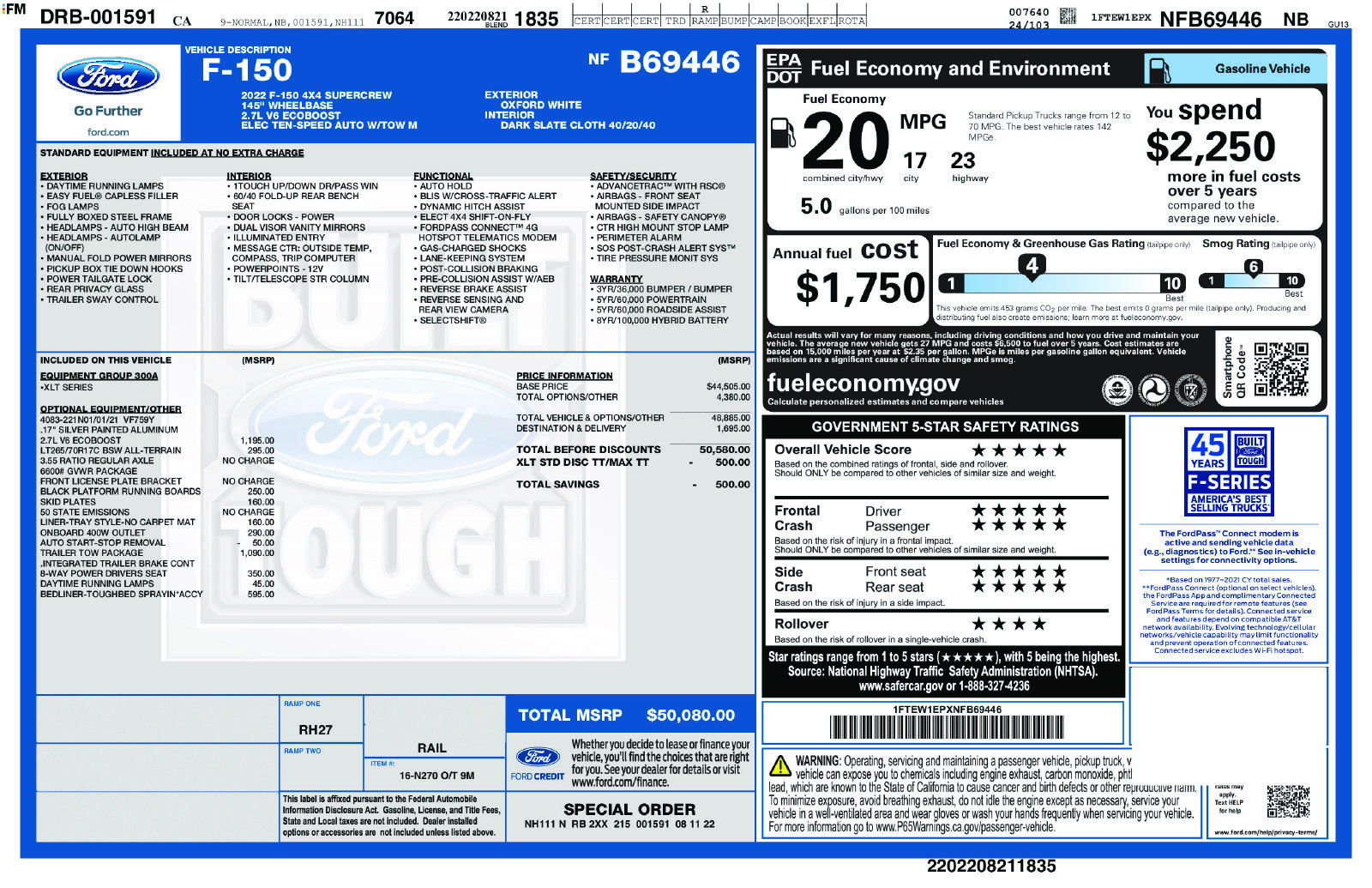 Certified 2022 Ford F150 XLT w/ Trailer Tow Package AWD/4WD image 40