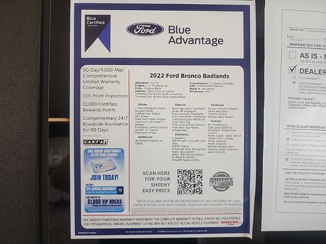 Certified 2022 Ford Bronco Badlands AWD/4WD image 27