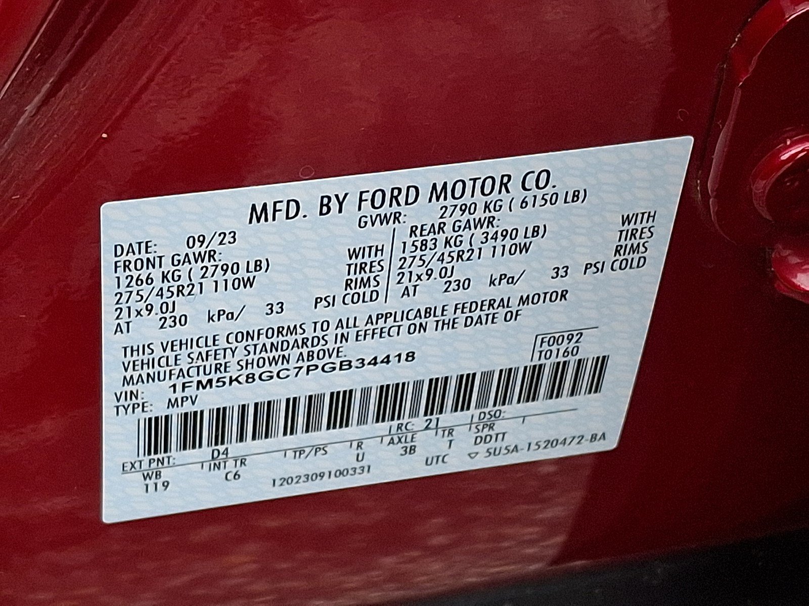 Certified 2023 Ford Explorer ST w/ Equipment Group 401A AWD/4WD image 26