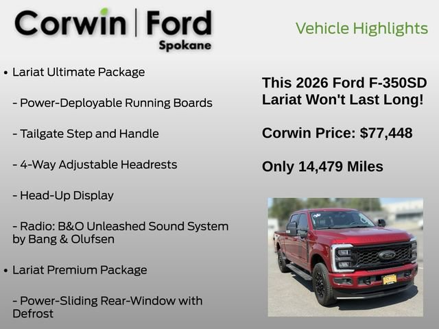 Certified 2026 Ford F350 Lariat w/ Black Appearance Package AWD/4WD image 13