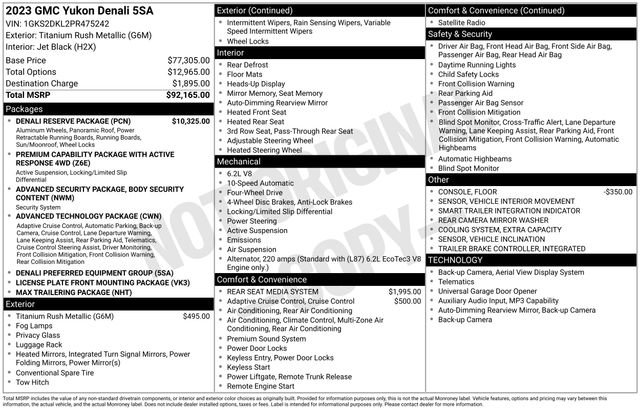 Used 2023 GMC Yukon Denali w/ Denali Reserve Package AWD/4WD image 19