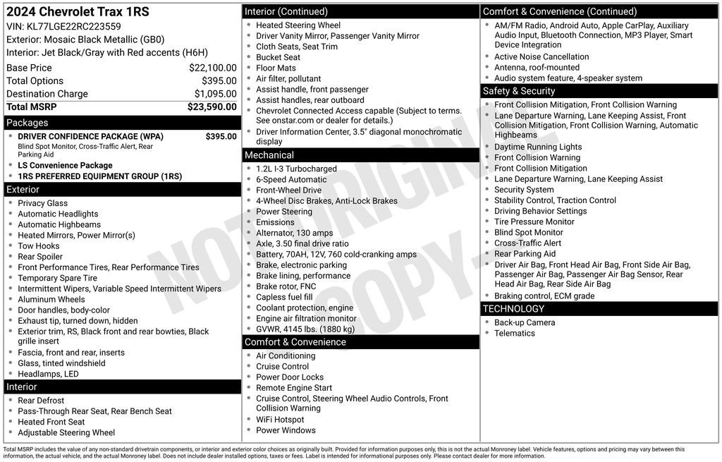Used 2024 Chevrolet Trax RS w/ Driver Confidence Package image 49
