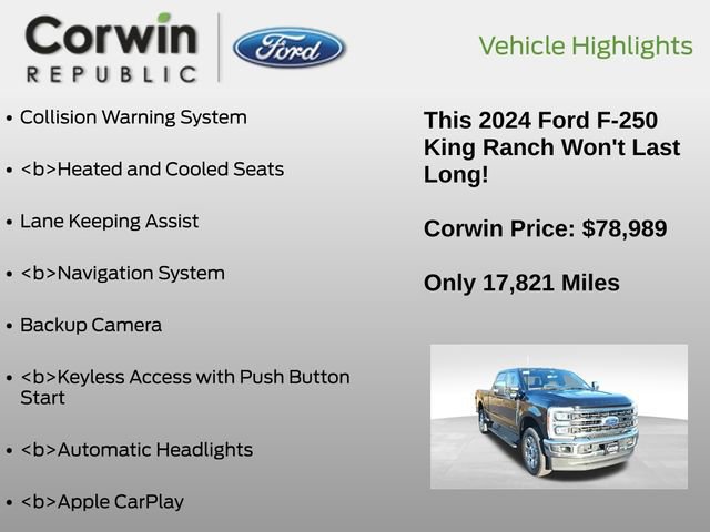 Certified 2024 Ford F250 King Ranch w/ Chrome Package image 10