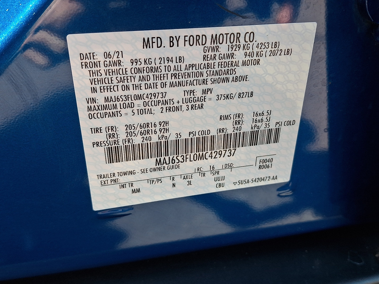Certified 2021 Ford EcoSport S AWD/4WD image 27