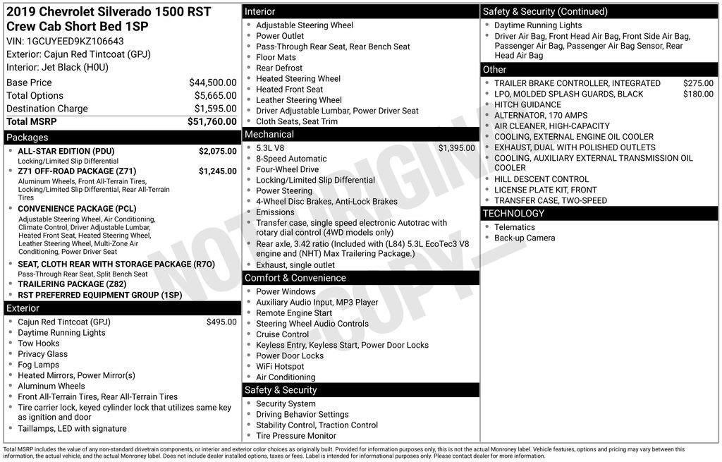 Used 2019 Chevrolet Silverado 1500 RST w/ All-Star Edition image 40