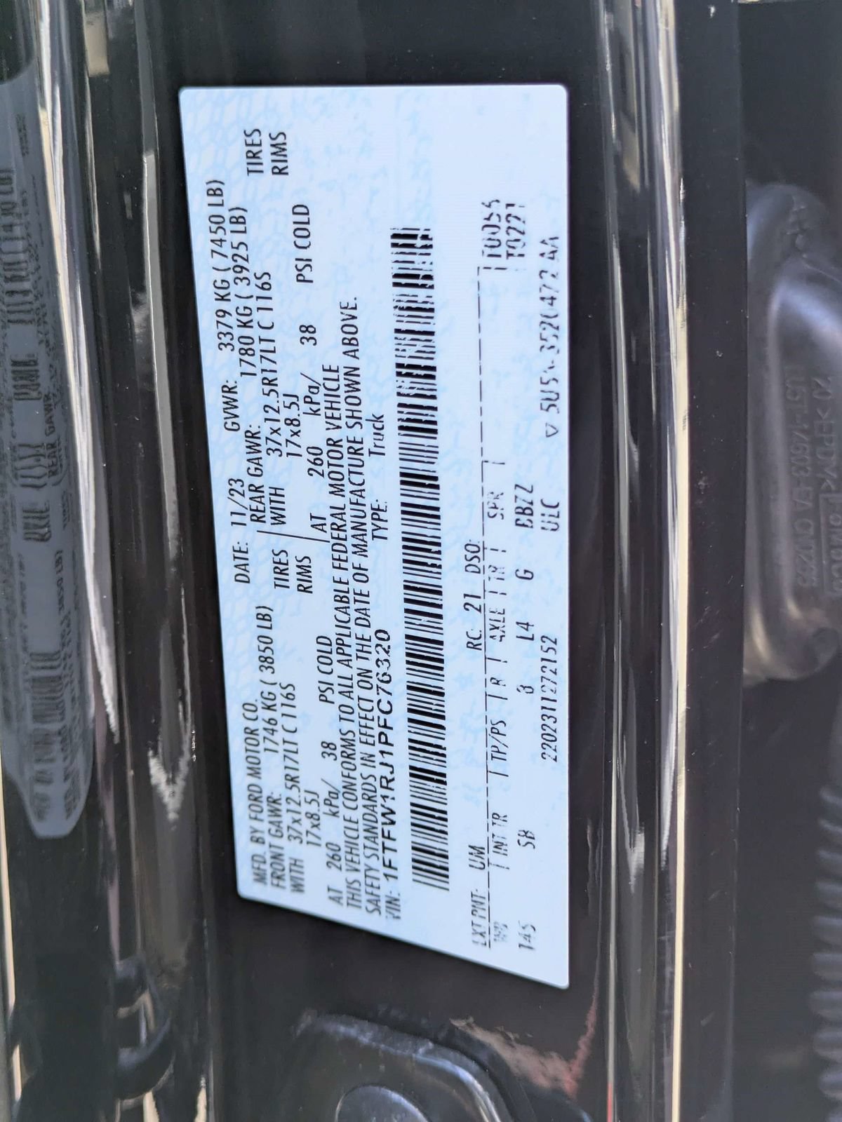 Certified 2023 Ford F150 Raptor w/ Equipment Group 802A Raptor R AWD/4WD image 16