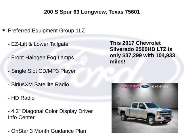 Used 2017 Chevrolet Silverado 2500 LTZ w/ Duramax Plus Package AWD/4WD image 20