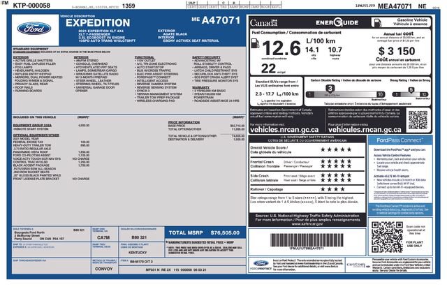 Certified 2021 Ford Expedition XLT w/ Equipment Group 202A AWD/4WD image 12