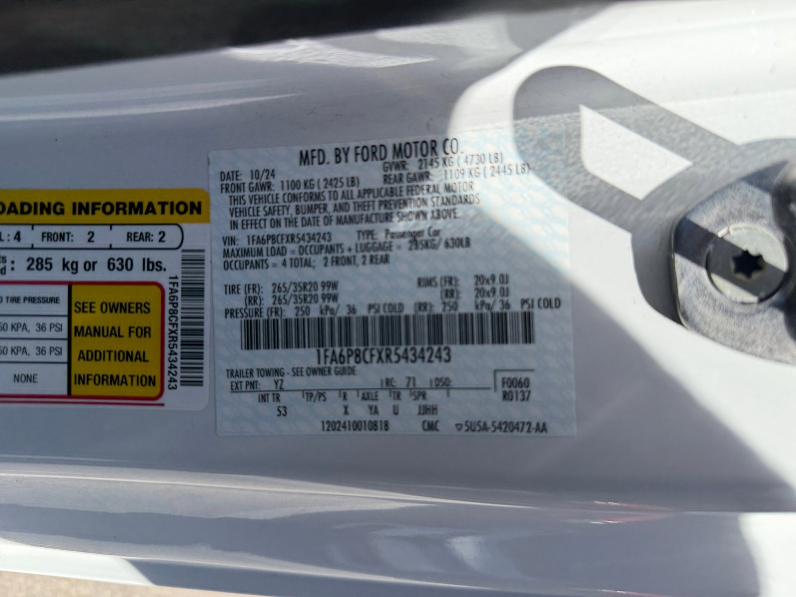 Certified 2024 Ford Mustang GT Premium RWD image 34