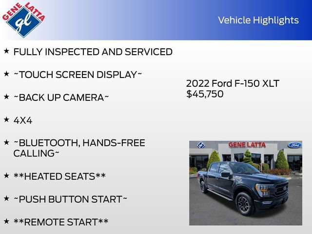 Certified 2022 Ford F150 XLT w/ Equipment Group 302A High image 32