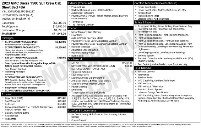 Used 2023 GMC Sierra 1500 SLT w/ SLT Premium Package AWD/4WD image 6