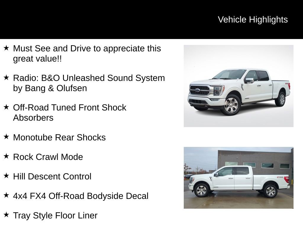 Certified 2023 Ford F150 Platinum w/ Equipment Group 701A High image 31