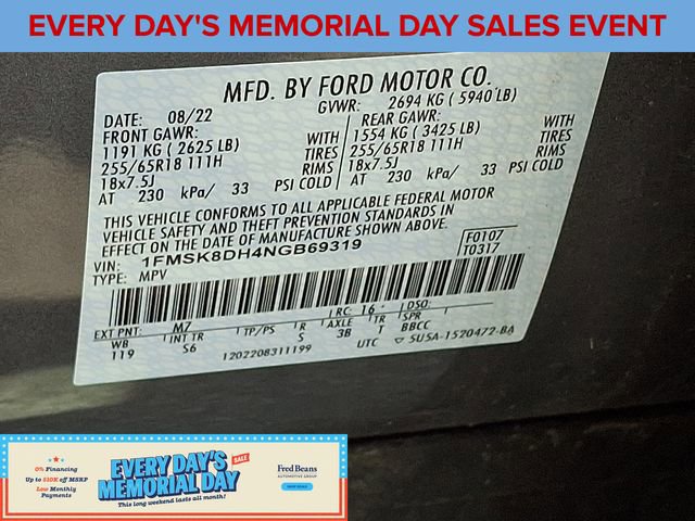 Certified 2022 Ford Explorer XLT w/ Equipment Group 202A AWD/4WD image 27