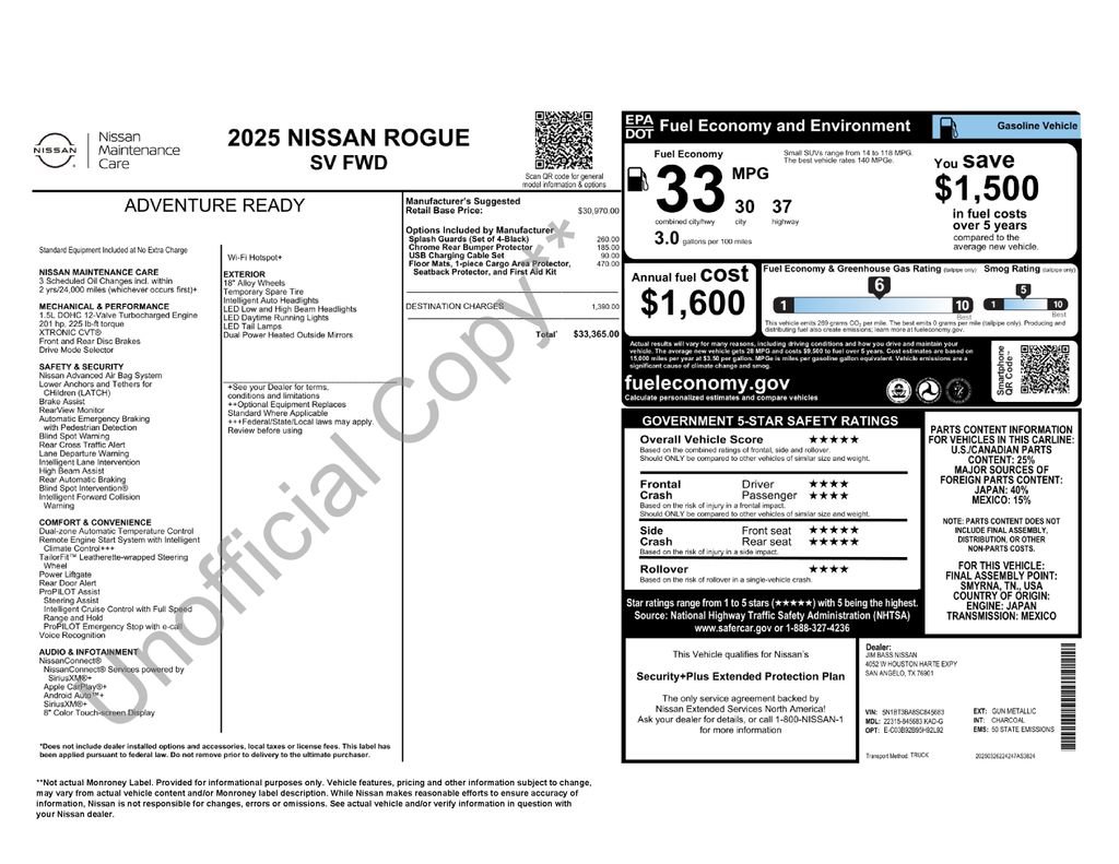 Used 2025 Nissan Rogue SV FWD image 6