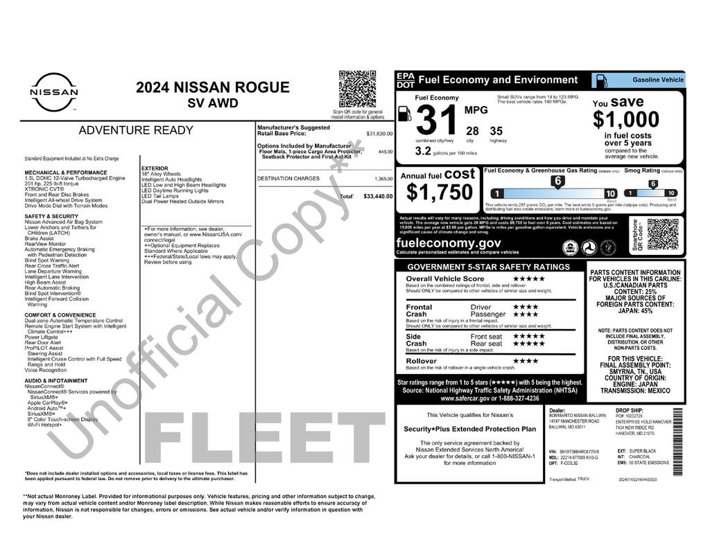 Used 2024 Nissan Rogue SV AWD/4WD image 34