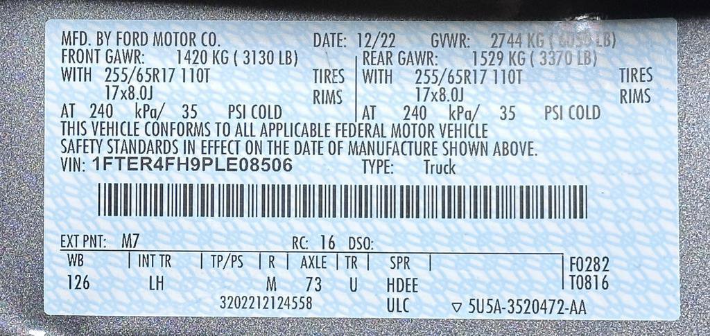 Certified 2023 Ford Ranger XLT w/ Equipment Group 301A Mid image 52