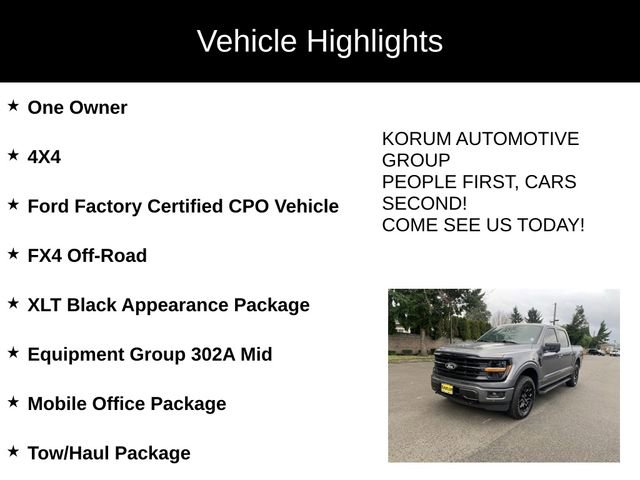 Certified 2024 Ford F150 XLT w/ Equipment Group 302A MID image 4