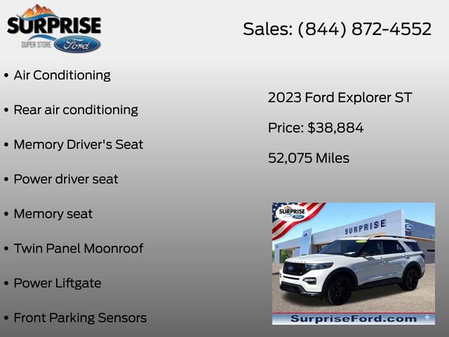 Certified 2023 Ford Explorer ST w/ Equipment Group 401A AWD/4WD image 36