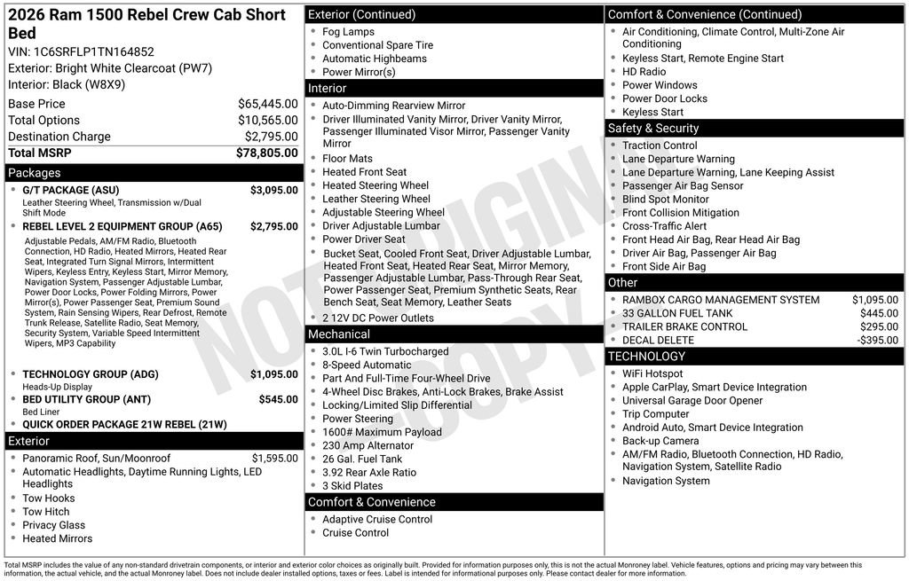 Used 2026 RAM 1500 Rebel w/ G/T Package AWD/4WD image 7