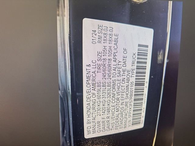 Used 2024 Honda Ridgeline RTL image 9
